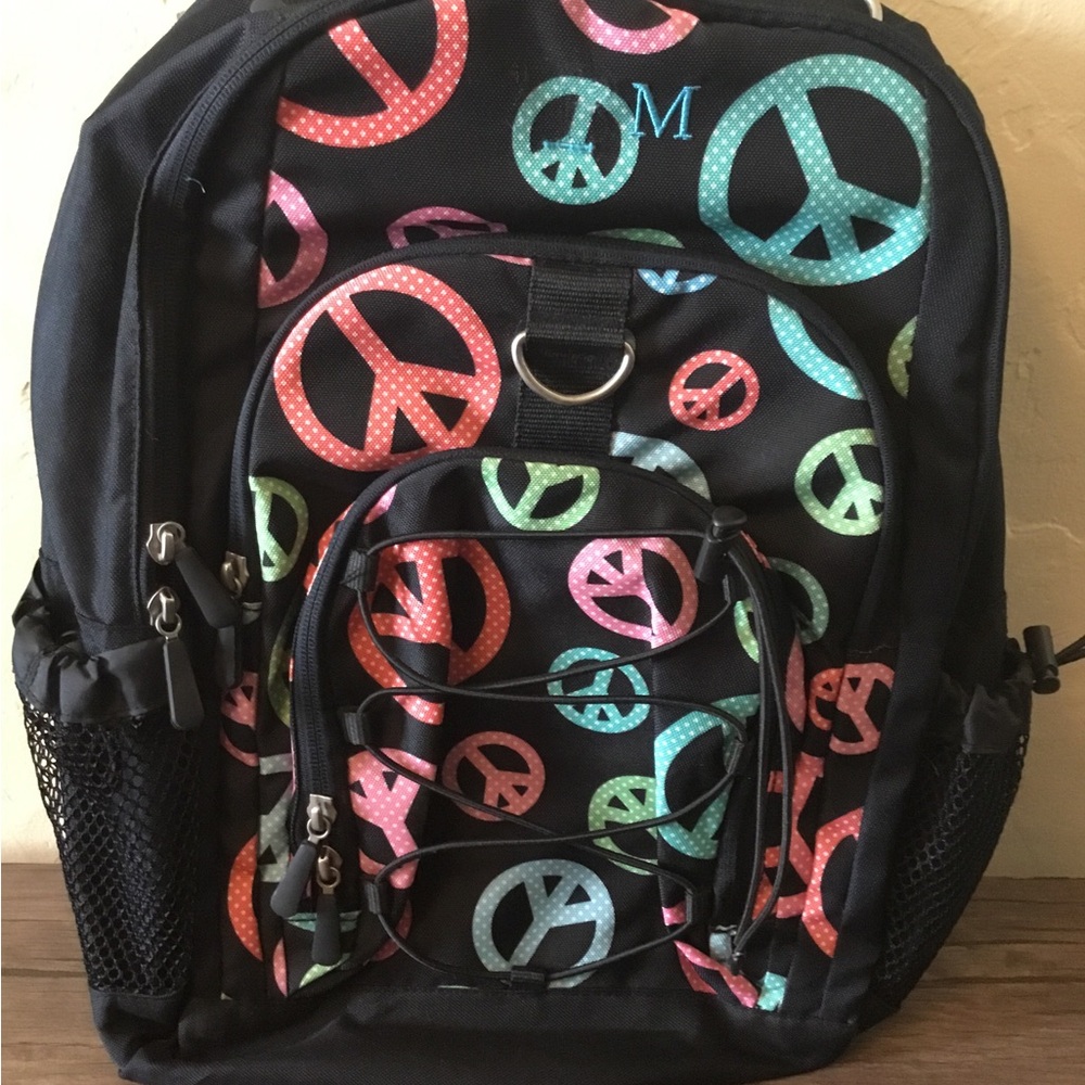 Pottery Barn Colorful Peace Sign Backpack - Picture 11 of 11